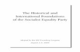 The Historical and International Foundations of the … ·  · 2016-10-11The Historical and International Foundations of the ... of the 19th century and the ... of the capitalist