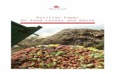 Position Paper On Food Losses and Waste - Mercati della … · Position Paper On Food ... This enormous wastage exists at the same time as one billion people in the ... This new perspective