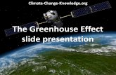 The Greenhouse Effect slide presentation gases GHGs) in the atmosphere have a heat trapping effect, like the glass of a greenhouse traps heat from the sun, heating up the greenhouse.