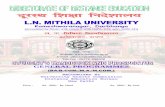 Kameshwaranagar, Darbhangalnmuacin.in/studentnotice/ddelnmu/administration related...8 4. ABOUT THE DIRECTORATE OF DISTANCE EDUCATION The Directorate of Distance Education, Lalit Narayan
