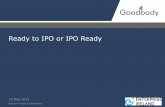 Ready to IPO or IPO Ready - Home - Enterprise Ireland 17-Mar 24-Mar 31-Mar 07-Apr 14-Apr 21-Apr 28-Apr 05-May IPO price £m Mkt cap at IPO 44.4 Money raised 22.0 % change since IPO-11.4%