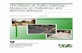 THE EFFECTS OF TRAFFIC CALMING MEASURES ON PEDESTRIAN … Training/gettraining_references... · Measures on Pedestrian and Motorist ... Two vehicles slow down as they pass over a