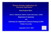 “Remote Sensing Applications for Precision Agriculture” · “Remote Sensing Applications for Precision Agriculture ... Purdue remote sensing research in agriculture started ...