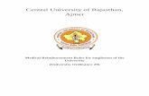 Central University of Rajasthan, Ajmer - curaj.ac.in Reimbursement Rules for employees of... · 36 Annexure – X (List of Authorised Hospitals) Central University of Rajasthan ...
