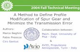 A Method to Define Profile Modification of Spur Gear and Minimize the Transmission Errorpeople.unipi.it/static/ciro.santus/Pubblicazioni/Present... ·  · 2004-10-0824-26 October