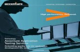 Technology Accenture Application Testing Services · Accenture created a Testing Center ... demonstrated Testing Maturity Model- ... and mobile operators to test mobile devices. Using
