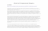 Pool of Argument Topics - taisha.org · Pool of Argument Topics 官方原链接 ... GRE® revised General Test. When you take the test, you will be presented with one Argument topic