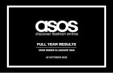 FULL YEAR RESULTS - ASOS plc/media/Files/A/ASOS/results...Retail gross margin movements 48.8% 48.5% FY 2015 FP Mix Sourcing Gains Price Investments Loyalty Branded / OB Mix FY 2016