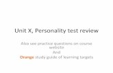 Unit X, Personality test review - deforest.k12.wi.us X, Personality test...Unit X, Personality test review ... Cattell and factor analysis, 577 ... 16 core personality traits based