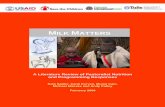 MILK MATTERS - Tuftsfic.tufts.edu/assets/Milk-Matters-review.pdf · Milk Matters: A literature review of pastoralist nutrition and programming responses. ... Kelley Lynch p33; Michael