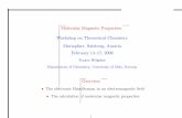 Molecular Magnetic Properties Workshop on Theoretical ...folk.uio.no/helgaker/talks/Mariapfarr.pdf · Workshop on Theoretical Chemistry Mariapfarr, Salzburg, Austria February ...