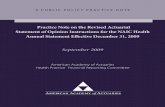 Practice Note on the Revised Actuarial Statement of ... · Practice Note on the Revised Actuarial Statement of Opinion ... does it represent a statement or view of the National ...