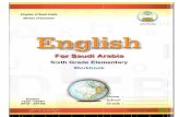 of Saudi Arabia Ministry of Education MINISTRY EDUCATION For Saudi Arabia Sixth Grade Elementary Edition 1433 -1434H 2012 - 2013G. Workbook ... Lesson 5 (A) Say: Hello. My name is