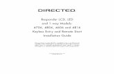 Responder LCD, LED and 1-way Models: 4706, 4806, 4606 … 2015-12 web.pdf · Responder LCD, LED and 1-way Models: 4706, 4806, 4606 and 4816 Keyless Entry and Remote Start Installation