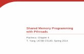 Shared Memory Programming with Pthreadstyang/class/140s14/slides/Chapt4... · 10 Shared Memory Programming Several Thread Libraries/systems • Pthreads is the POSIX Standard Relatively