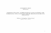 COMM 4841 Thesis EFFECTS OF A BRAND’S … OF A BRAND’S COUNTRY OF ORIGIN ON CONSUMER BEHAVIOR IN BRAZIL Aline Avigdor Altschul April. 24th, 2015 ! 2! INTRODUCTION ...