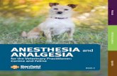ANESTHESIA ANALGESIA - Veterinarians chapters on anesthesia and analgesia with a subspecialty in pharmacokinetics ... have increased physiologic reserve in organ and cardiac function.