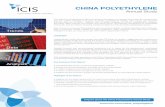 CHINA POLYETHYLENE - ICIS · Major pipe producers TABLE OF CONTENTS Trends ... on the LPG market. Enquire about the China Polyethylene ... PP MARKET OVERVIEW CHINA PP SUPPLY ANALYSIS