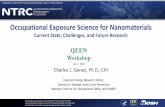 Occupational Exposure Science for Nanomaterials - Nano · Occupational Exposure Science for Nanomaterials Current State, Challenges, and Future Research . ... • Definition of nanoparticle
