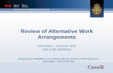 Review of Alternative Work Arrangements€¦ · • This Review of Alternative Work Arrangements was ... – A guideline is generally a set of non ... – DND does have an Operational