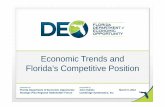 Economic Trends and Florida’s Competitive Position of Life and Quality Places Monthly Foreclosures in Treasure Coast, 2006-2011 40,000 50,000 60,000 70,000 80,000 5,000 6,000 7,000