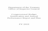 Department of the Treasury Office of Inspector General .... OIG FY... · Department of the Treasury Office of Inspector General Congressional Budget Justification and Annual Performance