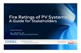 Fire Ratings of PV Systems: A Guide for Stakeholders Building Codes Language •The 2013 California Building and Residential Codes, which are generally based on the 2012 I‐codes,