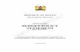 THE NATIONAL TREASURY MEDIUM TERM BUDGET POLICY STATEMENTtreasury.go.ke/budget/2017-2018 FY Draft Budget Policy Statement.pdf · THE NATIONAL TREASURY MEDIUM TERM BUDGET POLICY ...