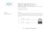 Method Transfer from an Agilent 1260 Infinity LC to an ... · Instrument-to-instrument method transfer, ... This Application Note shows method transfer from an Agilent 1260 Infinity