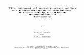 The impact of government policy on macroeconomic variables ...€¦ · The impact of government policy on macroeconomic variables: ... Government policies are critical in determining