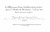 Well-Balanced Positivity Preserving Central- Upwind …€¦ ·  · 2010-10-25Well-Balanced Positivity Preserving Central- Upwind Scheme on Triangular Grids for the ... ¥ Sain t-V