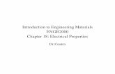 Introduction to Engineering Materials ENGR2000 …engineering.armstrong.edu/cameron/ENGR2000_electricalproperties.pdfChapter 18: Electrical Properties Dr.Coates. 18.2 Ohm’s Law is