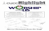 Highlight - CUCC – The Congregational United Church … Tabs for Ronald McDonald House Food on the 4th DECEMBER 28 – Protein The theme is protein. Please bring canned meats (tuna,