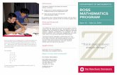 Ross MatheMatics PRogRaM - Ohio State Universityu.osu.edu/rossmath/files/2014/08/Ross-Brochure_2016-2ioc...To form such a sum, choose a subset of the sequence 1, 2, 4, 8, 16, 32, …