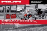 Setting the standard for performance and reliability. · 100 HIT-HY Adhesive Anchor Technical Supplement Setting the standard for performance and reliability. Hilti. Outperform. Outlast.