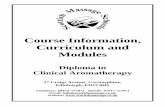 Course Information, Curriculum and Modules - Aromatherapy Syllabus.pdf · Course Information, Curriculum and Modules Diploma in Clinical Aromatherapy 27 Craigs Avenue, Corstorphine,