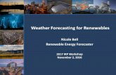 Weather Forecasting for Renewables - Tucson … Forecasting for Renewables Nicole Bell ... –Numerical Weather Prediction (NWP) ... 11/1/2016 4:02:57 PM ...