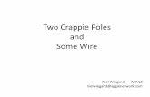 Two Crappie Poles and Some Wire - PrismNetnielw/CrappiePoleAntenna/CrappiePolesP… · Two Crappie Poles and Some Wire ... •Approx full wave loop on 20 ... •The “C Pole”—A