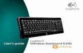 Logitech User’s guide Wireless Keyboard K340 keyboard has up to three years of battery life.* Battery sleep mode Did you know that your keyboard goes into sleep mode after you stop