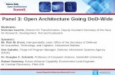 Panel 3: Open Architecture Going DoD-Wide - Defense Daily · Professor of Computer Science, ... Air Combat Electronics, PMA-209 . 2 . ... Panel 3: Open Architecture Going DoD-Wide.