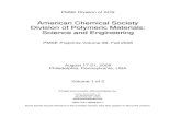 American Chemical Society Division of Polymeric …toc.proceedings.com/03276webtoc.pdfPMSE Division of ACS American Chemical Society Division of Polymeric Materials: Science and Engineering
