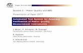 Session 2 – Power Quality and EMC - CIRED 2/Main... · Session 2 – Power Quality and EMC ... Need for periodical verification of instrument accuracy ... Much more tests are necessary