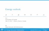 Energy outlook - Bank of Canada · Energy outlook . For . Government of Canada . ... 2025. 2030. 2035. 2040. History . 2012 . ... significantly diminish the market share and pricing