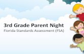 3rd Grade Parent Night - Aventura City Of Excellence … Grade Parent Night Florida Standards Assessment (FSA) Agenda • What is the FSA? • FSA Testing Dates • FSA Test Length