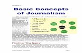 Chapter 1 Basic Concepts of Journalism - virtual … Course Chpt 1.pdfChapter 1 Basic Concepts of Journalism ... but in writing a news story, ... Generally you save a lot of time if