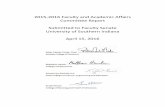 2015-2016 Faculty and Academic Affairs Committee … Faculty and Academic Affairs Committee Report Submitted to Faculty Senate University of Southern Indiana April 15, 2016 FACULTY