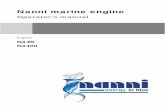 Nanni marine engine - Nanni - Energy in Blue N4.8… · Nanni marine engine Operator’s manual Engines N4.85 N4.100. English You can download a copy of this manual in English on