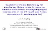 Feasibility of mobile technology for monitoring dietary intake …€¦ ·  · 2015-10-30Gwenyth R. Wallen, PhD, RN, ... Twanda Johnson, ABA, Warren Grant Magnuson Clinical Center,