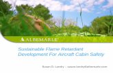 Sustainable Flame Retardant Development For Aircraft Cabin ... · Sustainable Flame Retardant Development For Aircraft Cabin Safety ... The Role of Flame Retardants,” FR2000 Conference,