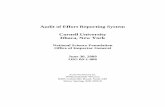 Audit of Effort Reporting System Cornell University Ithaca ... · Audit of Effort Reporting System Cornell University Ithaca, New York ... without supporting documentation from the